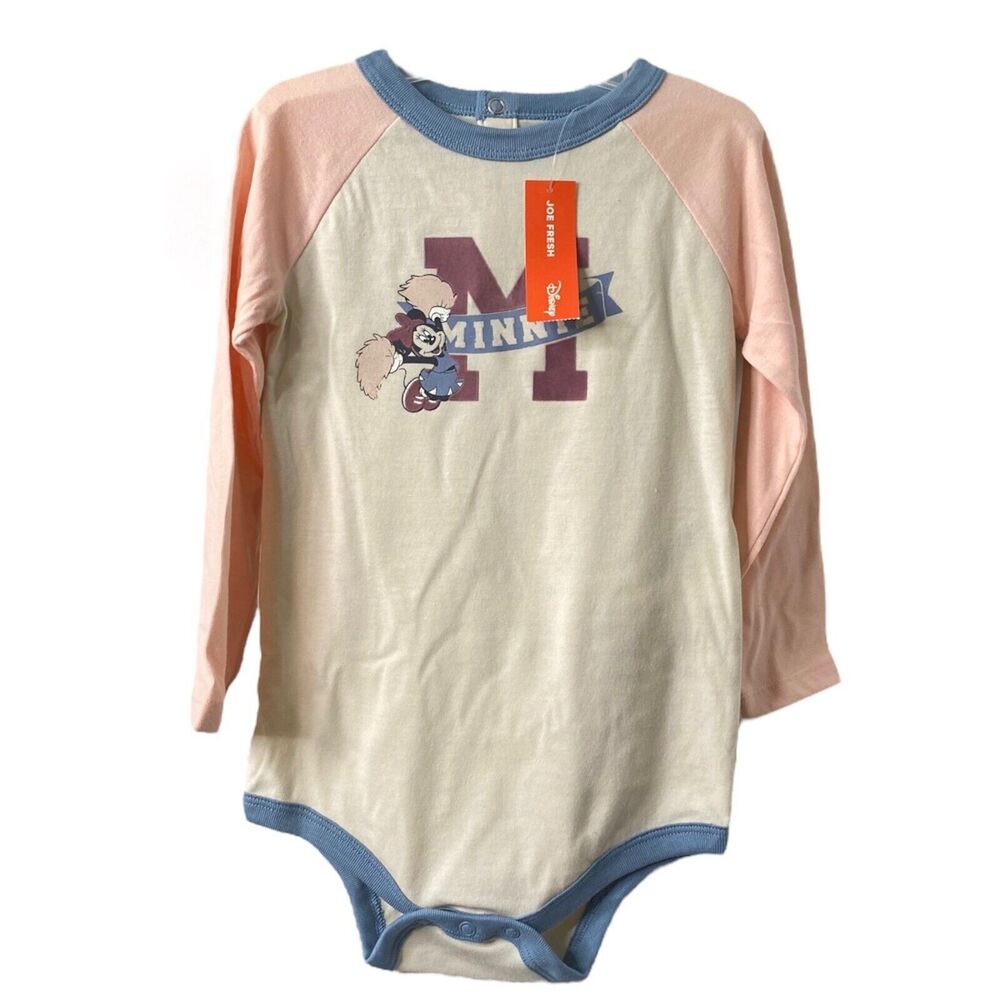 Joe Fresh X Disney Girl’s One-Piece Beige and Pink Infant Size 18-24 Months